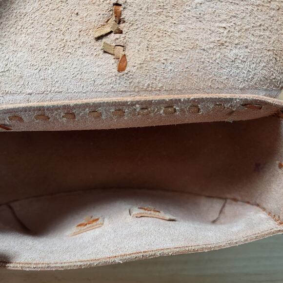 Hand Crafted Natural Leather Mini Crossbody Purse - Picture 6 of 9